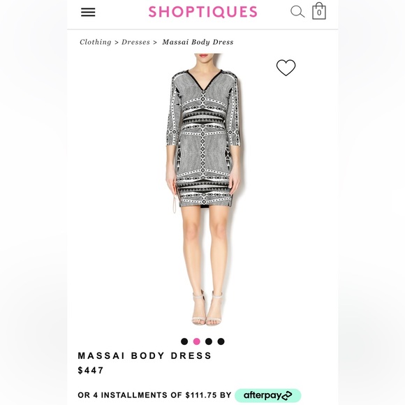 YOANA BARASCHI Maasai Dress Size small like new black and white - Picture 2 of 9